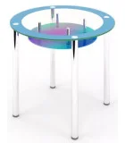 Glass dining table D-12-3 with tempered glass and chrome legs order